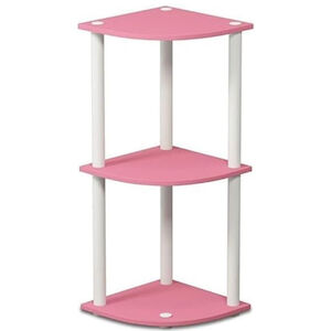 Turn-N-Tube 3-Tier round Tube Reversible Corner Display Rack Multipurpose Shelvi